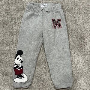GAP Kids Gray Joggers with Mickey Mouse and Red M